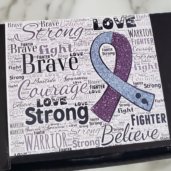 Suicide Awareness Ribbon & Quotes 20oz Tumbler with duo lids 🎉sale - Picture 3 of 12